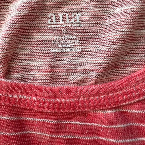 a.n.a A New Approach Coral & White Striped Knit Top - Picture 2 of 14